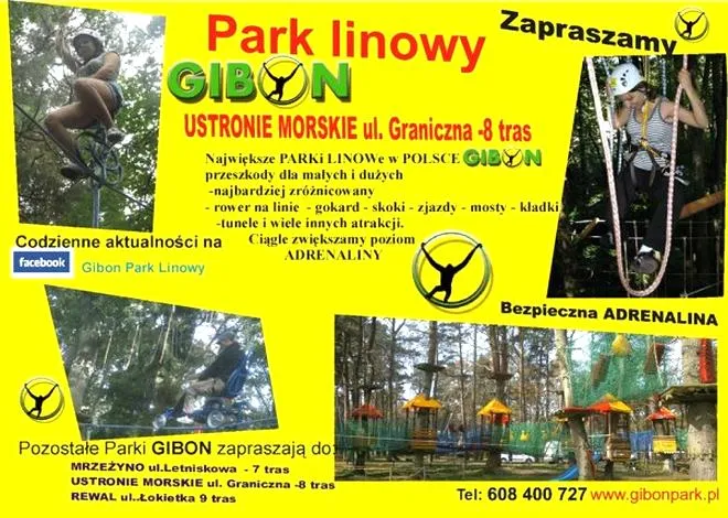 Atrakcje w parku linowym