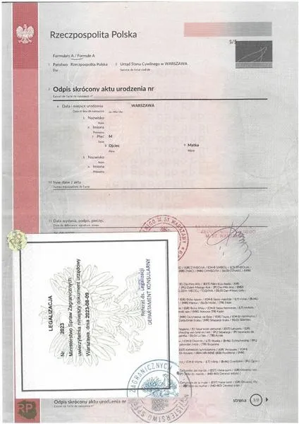 Dokumenty po narodzinach dziecka