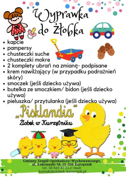 Wyprawka do żłobka